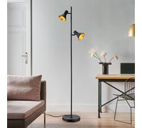 Lampadaire Conjointe Spot Tache Mobile or Noir H 144cm