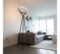 Lampadaire Croissant de Lune LED noire