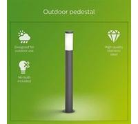 Lampadaire d e térieur PHILIPS UTRECHT Anthracite 20W Résistant au intempéries Anthracite G