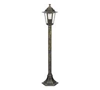 Lampadaire d’extérieur Paris au design rustique de couleur or antique étanche IP44 E27 H:111 cm parfait pour le jardin