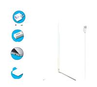 Lampadaire d'angle, intégration intelligente Tuya, éclairage LED RVB variable, type L blanc 120CM, version Bluetooth