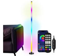 Lampadaire d'angle intelligent - Lampe sur pied LED Music | Éclairage d'ambiance 10 W avec télécommande App | Couleur et luminosité réglables | Idéal pour les chambres à coucher, les salons et la