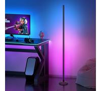 Lampadaire d'Angle RGB, Lampe de Sol à Changement de Couleur RGB avec Application Bluetooth et Télécommande, Synchronisation Musicale, Éclairage d'Ambiance 65", Minuterie 24H, 398+ Modes DIY