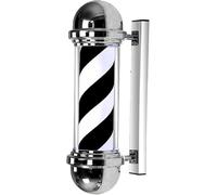 Lampadaire De Barbier LED, Mât D’éclairage De Barbier, Support Mural, Luminaire Rotatif De Salon De Coiffure Rouge, Bleu Et Blanc, Enseignes Classiques pour Salon De C, Black and White