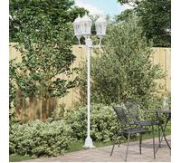 Lampadaire de jardin 3 lampes E27 Blanc 220 cm Aluminium
