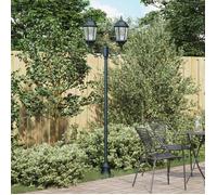 Lampadaire de jardin à 2 lampes E27 Vert 220 cm en aluminium