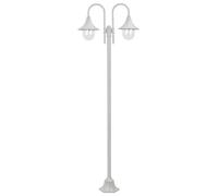 Lampadaire de Jardin E27 220 cm Aluminium 2 Lanternes Bronze Terrasse vidaXL
