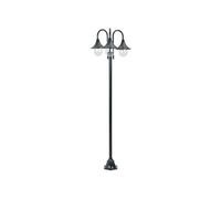 vidaXL Lampadaire de jardin 220 cm E27 Aluminium 3 lanternes Vert foncé