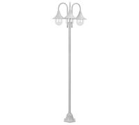 Lampadaire de Jardin E27 220cm Aluminium 3 Lanternes Vert Foncé Lampe vidaXL