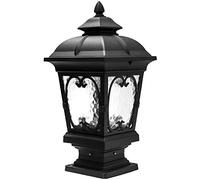 Lampadaire de jardin en aluminium moulé sous pression, colonnes décoratives en verre à grain d'eau, lanterne de poteau, lampadaires extérieurs modernes et simples, étanches,Éclairage intérieur