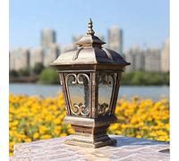 Lampadaire de jardin en aluminium moulé sous pression, colonnes décoratives en verre à grain d'eau, lanterne de poteau, lampadaires extérieurs modernes et simples, étanches,Éclairage intérieur