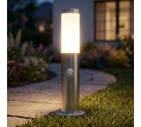 Lampadaire de Jardin Lampe D'Extérieur Détecteur Mouvement LED Chemin Argent H