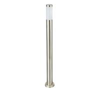 Lampadaire de jardin LED Lampe d'extérieur Lampe à colonne Télécommande changement de couleur jardin, IP44 acier inoxydable argenté opalin, 1x RGB LED 3,5W, DxH 12,7x110 cm