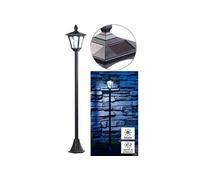 Royal Gardineer Lampadaire de jardin solaire SWL-10 – Design rétro, Noir, Énergie solaire, LED