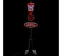 Lampadaire de Noël avec Père Noël 180 cm LED Lumière Réverbère Jardin vidaXL