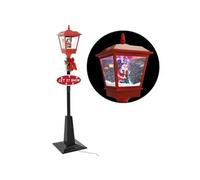 vidaXL Lampadaire de Noël avec Père Noël Lumière de Noël Réverbère de Noël Ornement de Noël Décoration de Noël Jardin 284339