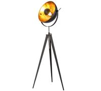 Lampadaire de salon réglable en hauteur, métal doré, H 151,8 cm