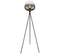 Lampadaire de salon sans interrupteur, noir, métal, H 145 cm