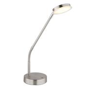 Lampadaire De Table En Nickel Mat LED Avec Dimmer Tactile H 53,5 Cm
