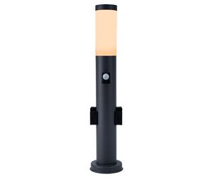 Lampadaire d'éclairage extérieur intelligent avec détecteur de mouvement lumière de jardin dimmable, voix, contrôle d'application, LED RVB 9W 806lm blanc chaud, H 60 cm