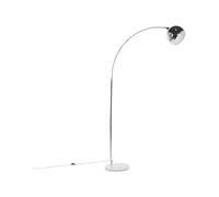 Lampadaire Design Arc Abat-jour Suspendu Réglable en Méral Argenté Brillant Éclairage de Salon Chambre Glamour Chic Moderne