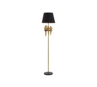 Lampadaire Design "Perroquets" 164cm Or & Noir