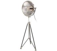 Lampadaire - PARIS PRIX - Bowie - Vintage - Noir & Argent - 157 cm - Trépied réglable