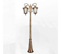 Lampadaire D'Extérieur Antique À 2 Têtes E27, Style Européen Moderne, En Verre, Avec Colonne, Style Classique Contemporain Et Traditionnel. Borne Lumineuse Étanche En Alumipour Éclairage de Rue E27./3
