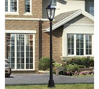 Lampadaire D'Extérieur de Style Européen, 180 Cm, Style Antique, En Verre Victoria, Étanche, Avec Douille E27. Idéal Pour La Décoration de Portails, Villas, Jardins, Couloirs Et Rues.
