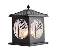 Lampadaire D'Extérieur, Lampadaire, Luminaire Mural Carré, Pilier, Phare, Lanterne De Jardin Classique, Abat-Jour En Verre, Montage Sur Pilier, Lampadaire Vintage Pour Villa, Jardin, Parc, Éclairage