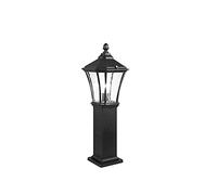 Lampadaire d'extérieur Lampe de colonne de pilier de jardin extérieur IP54 étanche en aluminium Borne en verre Post Lanterne Vintage Antirouille Paysage Parc Rue Patio E27 Éclairage Stigma Light
