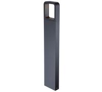 Lampadaire d'extérieur LED, éclairage de chemin, éclairage extérieur gris foncé, lampadaire, aluminium, 10W 298Lm blanc chaud, LxlxH 12x5x65 cm