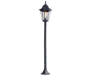 Lampadaire d'extérieur LED vert et noir, lanterne rétro, lampe d'extérieur sur pied, aluminium moulé sous pression, 7 W, 806 lm, blanc chaud, H 120 cm