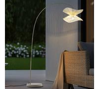 Lampadaire d'extérieur Lindby Valdorin, beige, 199 cm, IP44 Valdorin, beige, Textile / Tissu / Soie, Moderne