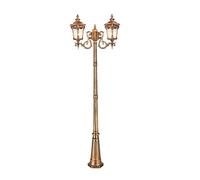 Lampadaire D'Extérieur Moderne À 2 Têtes En Aluminium, Lanterne En Verre, Étanche Ip65,Daire Sur Pied de Style Européen, Lampe de Rue Traditionnelle de Style Victoria./Métallique/180 Cm