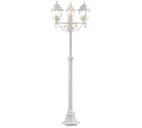 Lampadaire d'extérieur Nissie 3-flammes blanc - BRILLIANT - adapté aux lampes normales