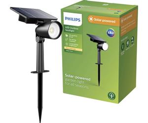 Lampadaire d'extérieur solaire Philips LED 929004632501 Ashlyn LED LED intégrée 1.4 W noir
