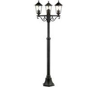 Lampadaire e térieur 3L CARLEEN BRILLIANT métal verre 200 61cm IP44 Noir Noir