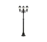 Lampadaire e térieur 3L CARLEEN BRILLIANT métal verre 200 61cm IP44 Noir Noir