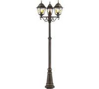 Lampadaire e térieur JANEL doré métal verre 3 60W IP44 Noir
