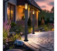 Lampadaire Éclairage D'Extérieur Allée Chemin Jardin Balcon Inox H 110 CM 2er