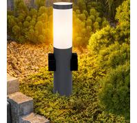 Lampadaire Éclairage D'Extérieur Lampe à Pied Balcon Prise Inox Hauteur 45 CM