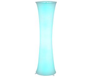 Lampadaire élégant, lampe de bureau en textile blanc à intensité variable, dans un ensemble comprenant des ampoules LED RVB