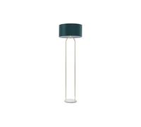 Lampadaire en acier et marbre - D. 45 x H. 150 cm - Bleu canard - NOUR