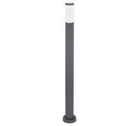 Lampadaire en acier inoxydable anthracite Lampe d'allée Lampe d'extérieur sur pied, opale, LED 9W 810Lm blanc chaud, DxH 12,7x110 cm