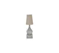 Lampadaire en béton gris, abat-jour en lin, base en fibrociment, structure en fer, E27 - House Doctor, Sage - H110 cm