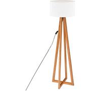 Lampadaire en bois coloris blanc - Diamètre 39,5 x Hauteur 141 cm