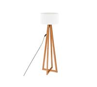 Lampadaire en bois coloris blanc - Diametre 39,5 x Hauteur 141 cm -PEGANE- Blanc