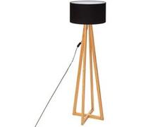 Lampadaire en bois coloris noir - Diametre 39,5 x Hauteur 141 cm -PEGANE- Noir