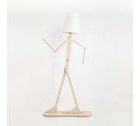 lampadaire En bois Original Lampadaire Variété Caractère Modélisation Ombre Lin Blanc Moderne Cool Standing Lumière pour Chambre d'enfants Salon, 1.6m Grand lampadaire debout (Color : White walnut)